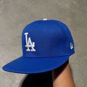 New Era Black and Blue Cap with White Accents